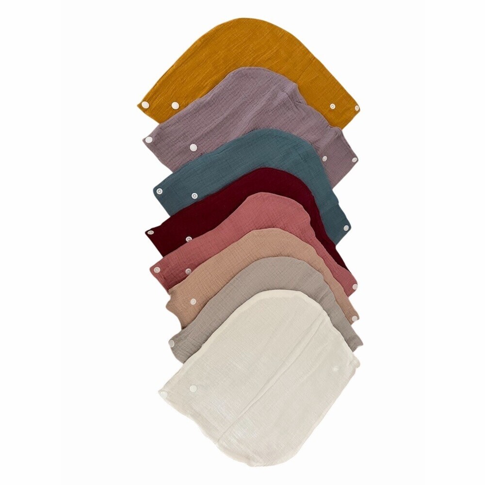 Baby Muslin Bandana Drool Bibs 8-Pack Multicolor Snap Closure Adjustable